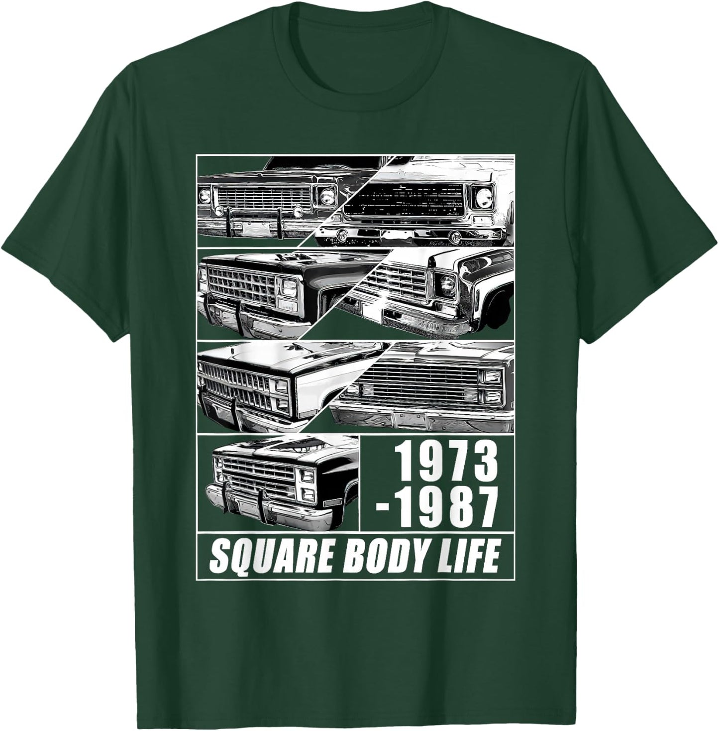 1973-1987 Square Body Truck Squarebody C10 K10 T-Shirt - T-Shirt | Forest