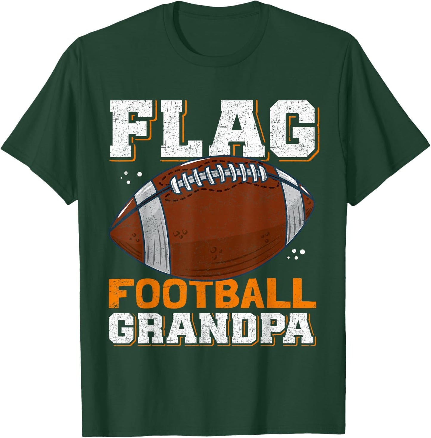 Flag Football Grandpa | Player Flag Football T-Shirt - T-Shirt | Forest