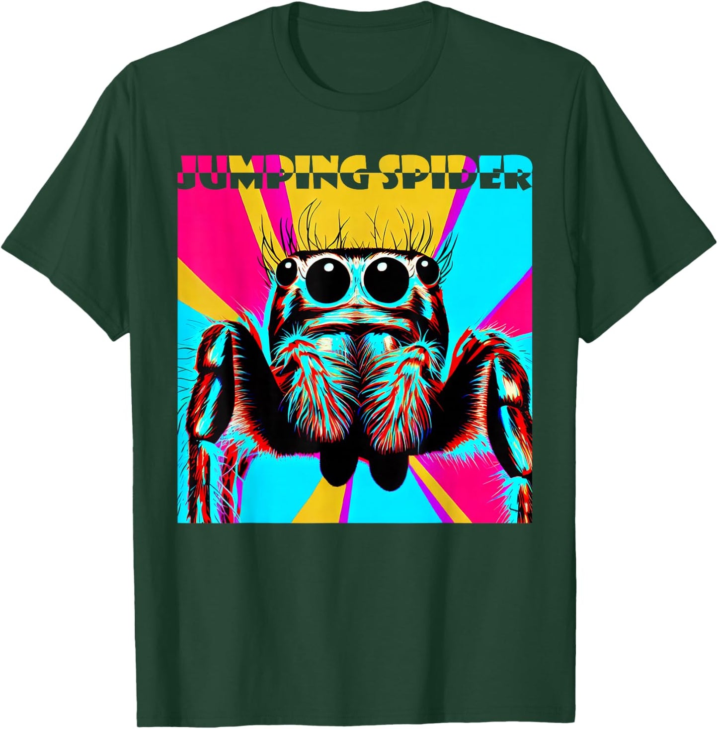 Jumping Spider, Jumping Spider, Andy warhole Style, Saying T-Shirt - T-Shirt | Forest