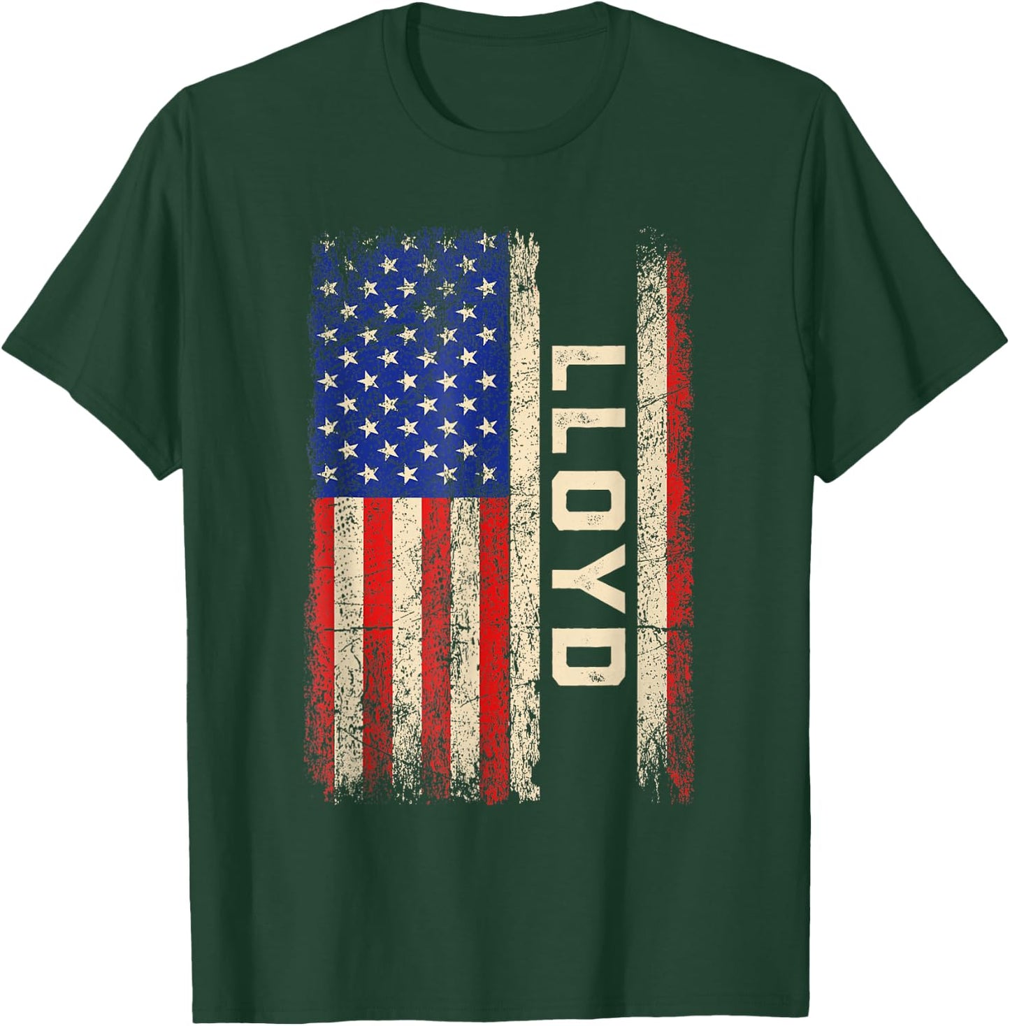 Lloyd First Name Shirt Lloyd Name American Flag Kids Men T-Shirt - T-Shirt | Forest