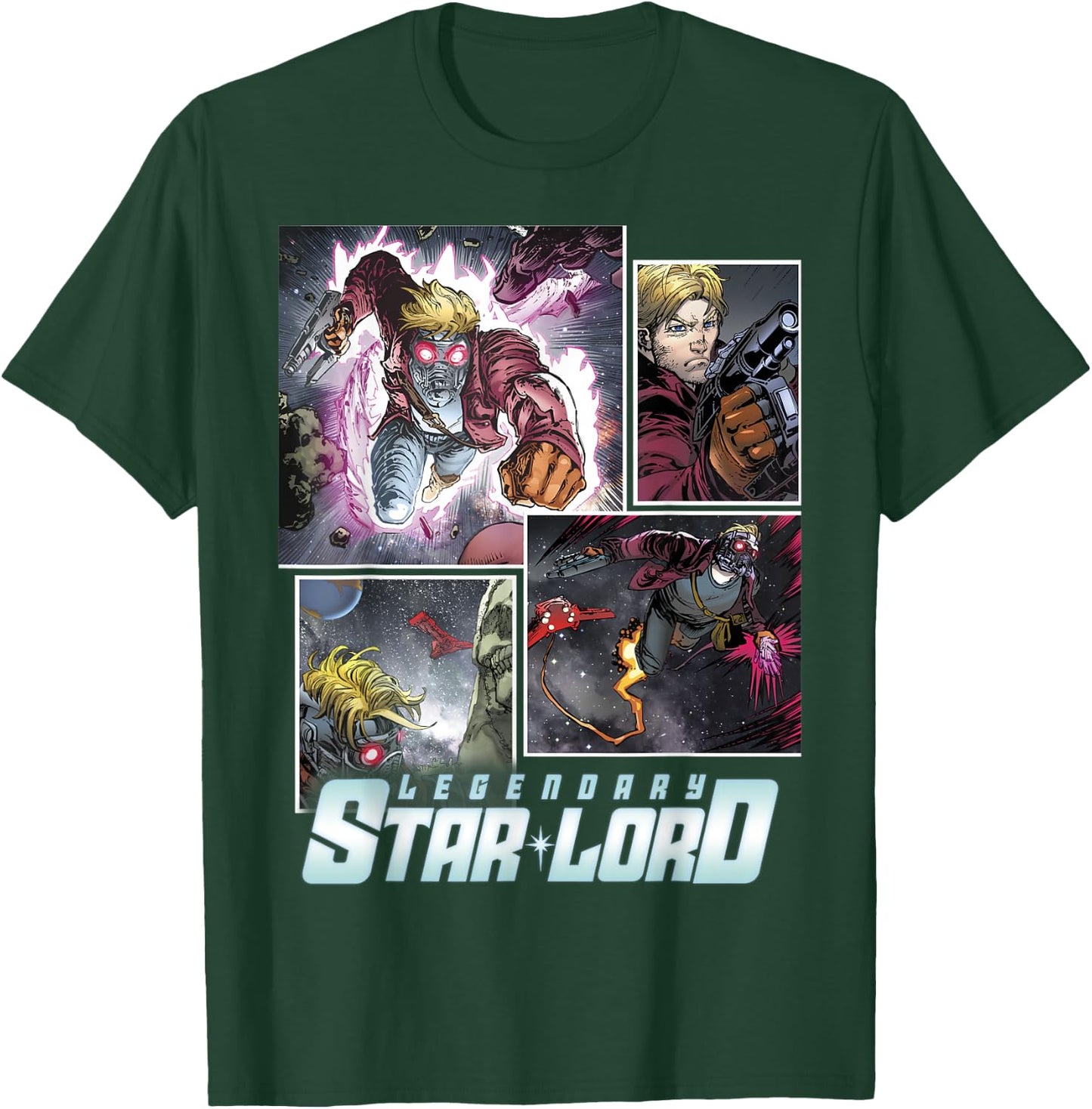 Marvel Guardians of The Galaxy Legendary Star-Lord Collage T-Shirt - T-Shirt | Forest