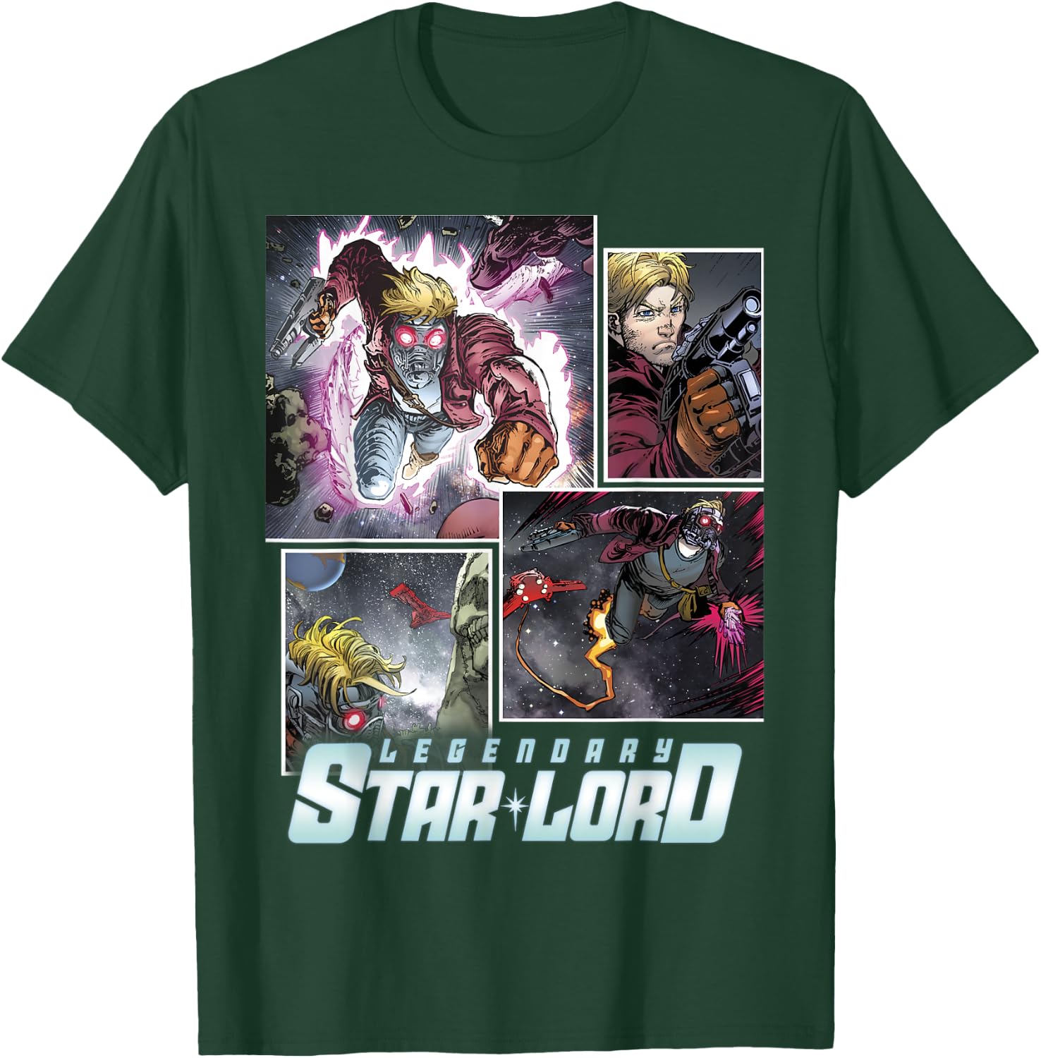 Marvel Guardians of The Galaxy Legendary Star-Lord Collage T-Shirt - T-Shirt | Forest