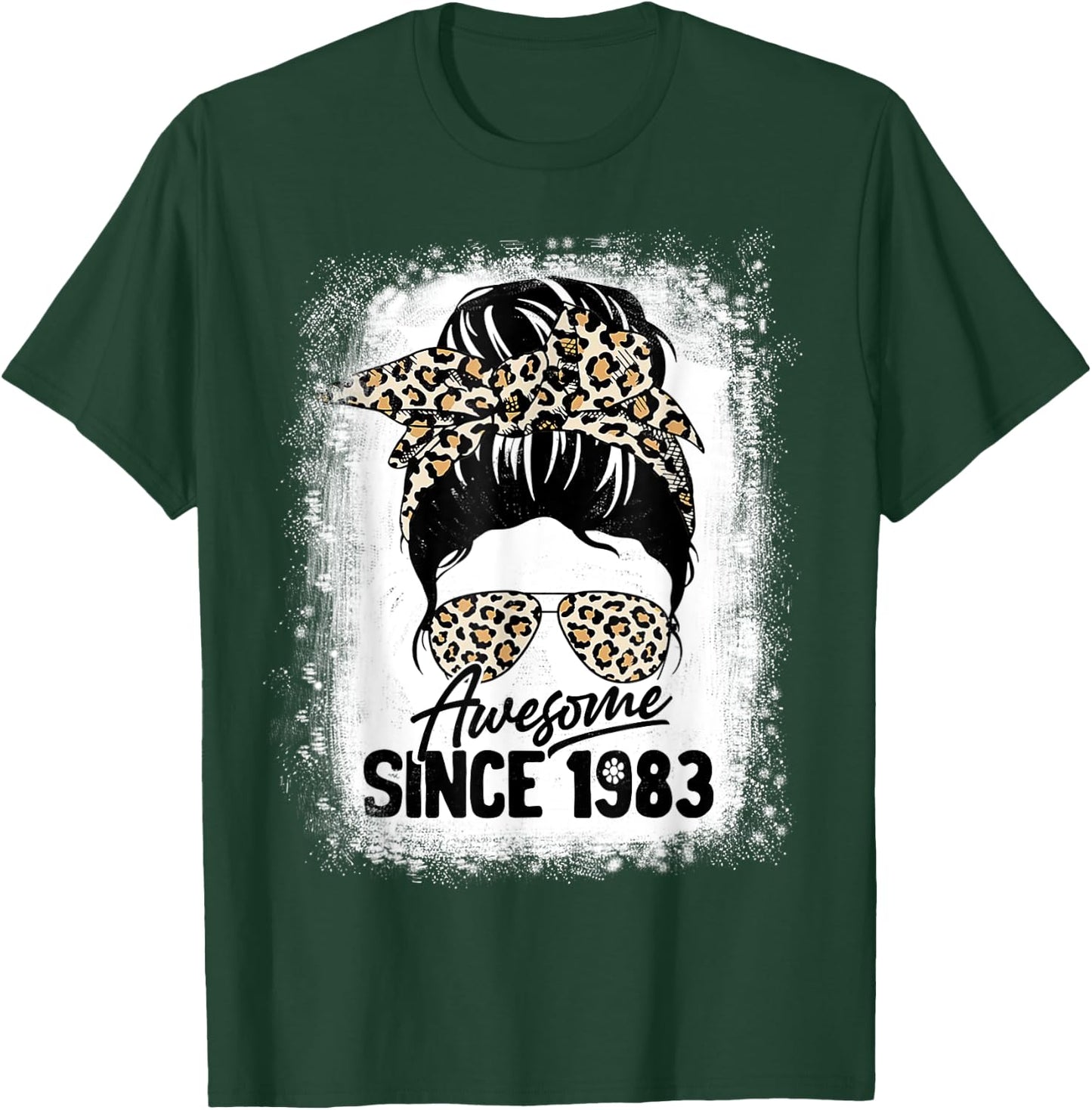 39 Years Old Awesome Since 1983 Leopard 39th Birthday T-Shirt - T-Shirt | Forest
