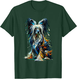 Polygon Type Chinese Crested Dog Crestie T-Shirt - T-Shirt | Forest