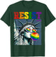 Resist Statue of Liberty Blowing Bubble Gum Rainbow LGBTQ T-Shirt - T-Shirt | Forest