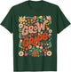Grow In Grace Floral Christian Bible Verse Religious Faith T-Shirt - T-Shirt | Forest