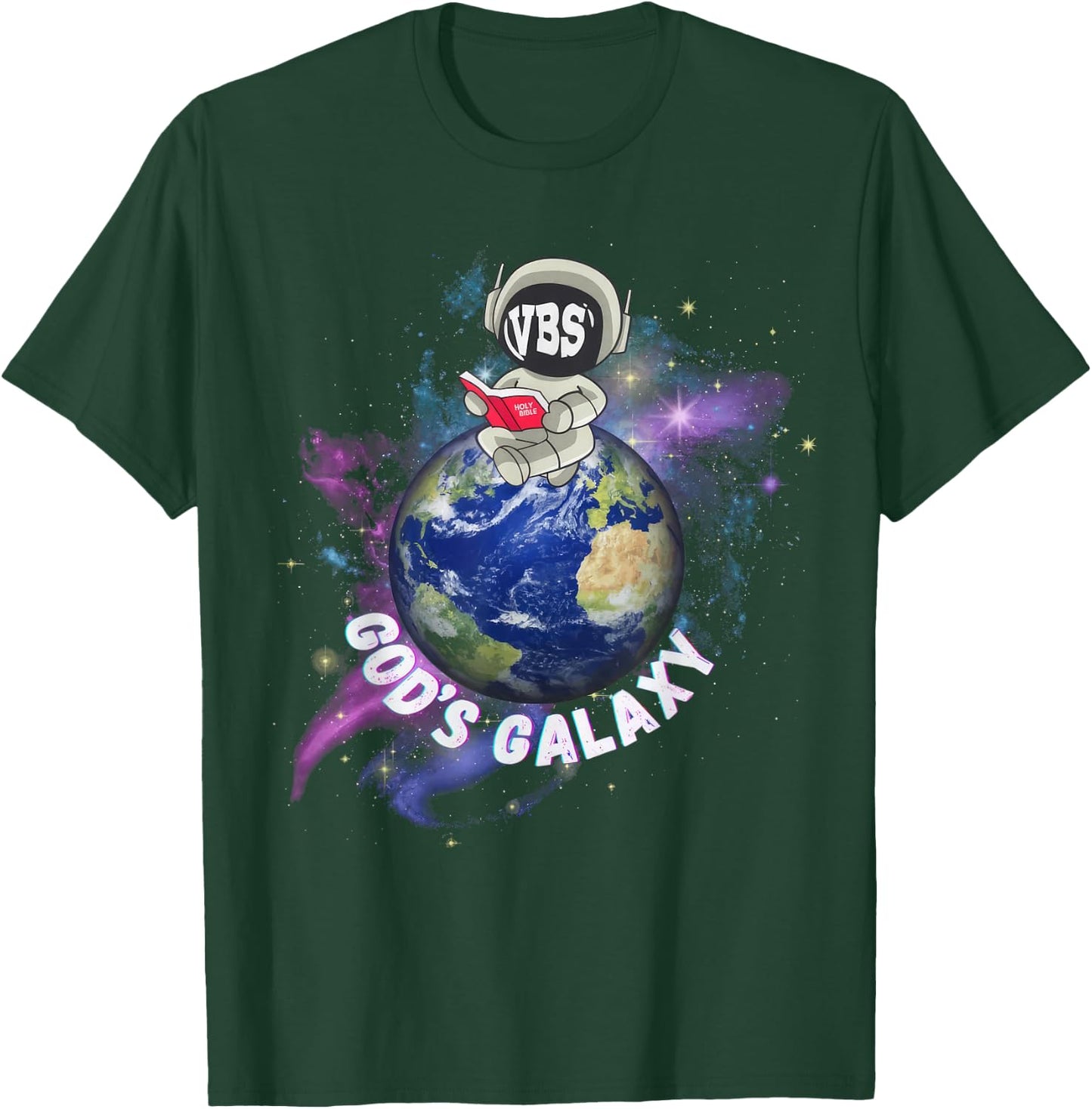 VBS 2024 God's Galaxy Astronaut Outer Space Bible Christian T-Shirt - T-Shirt | Forest