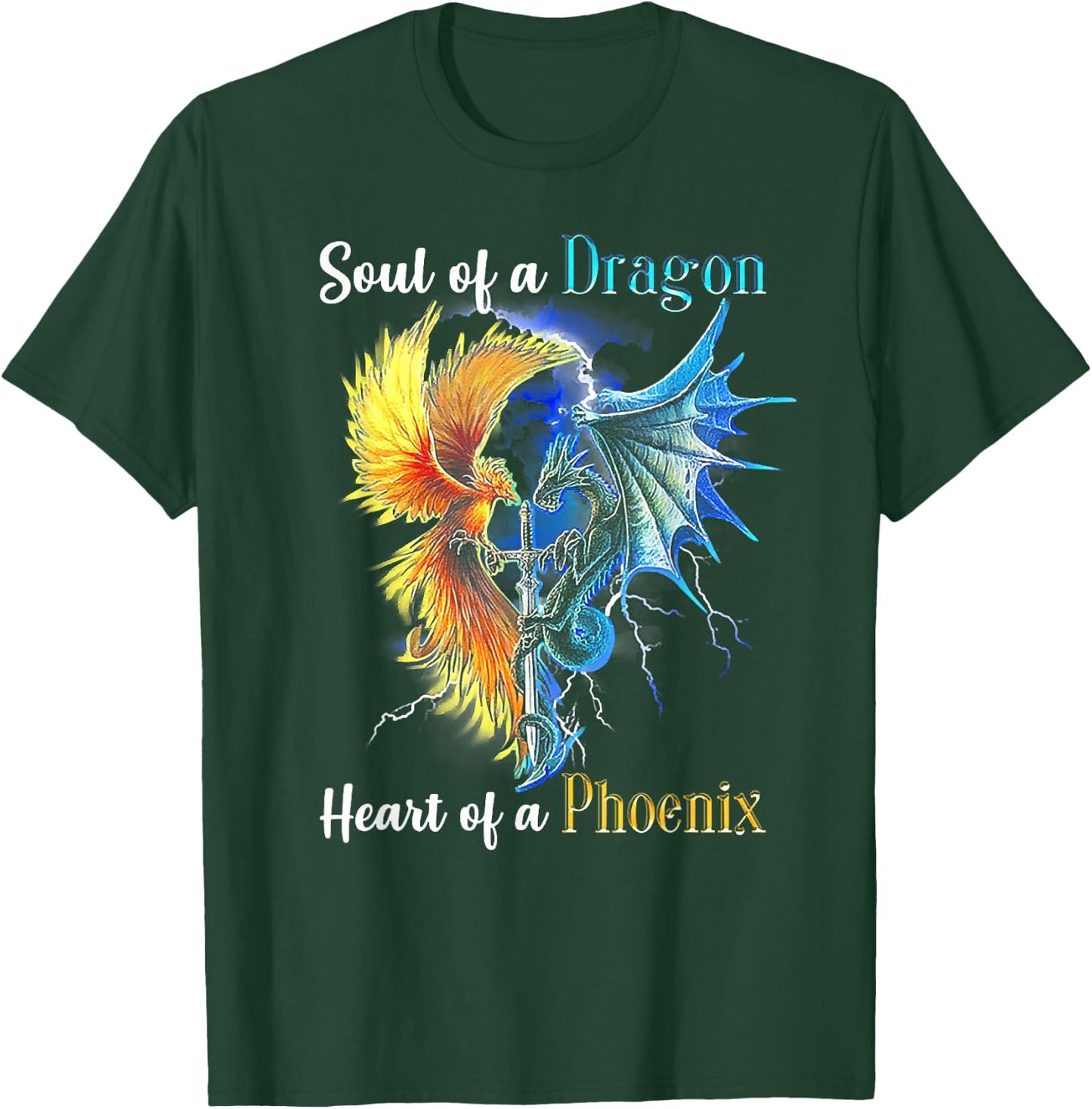 Soul Of A Dragon Heart Of A Phoenix T-Shirt - T-Shirt | Forest