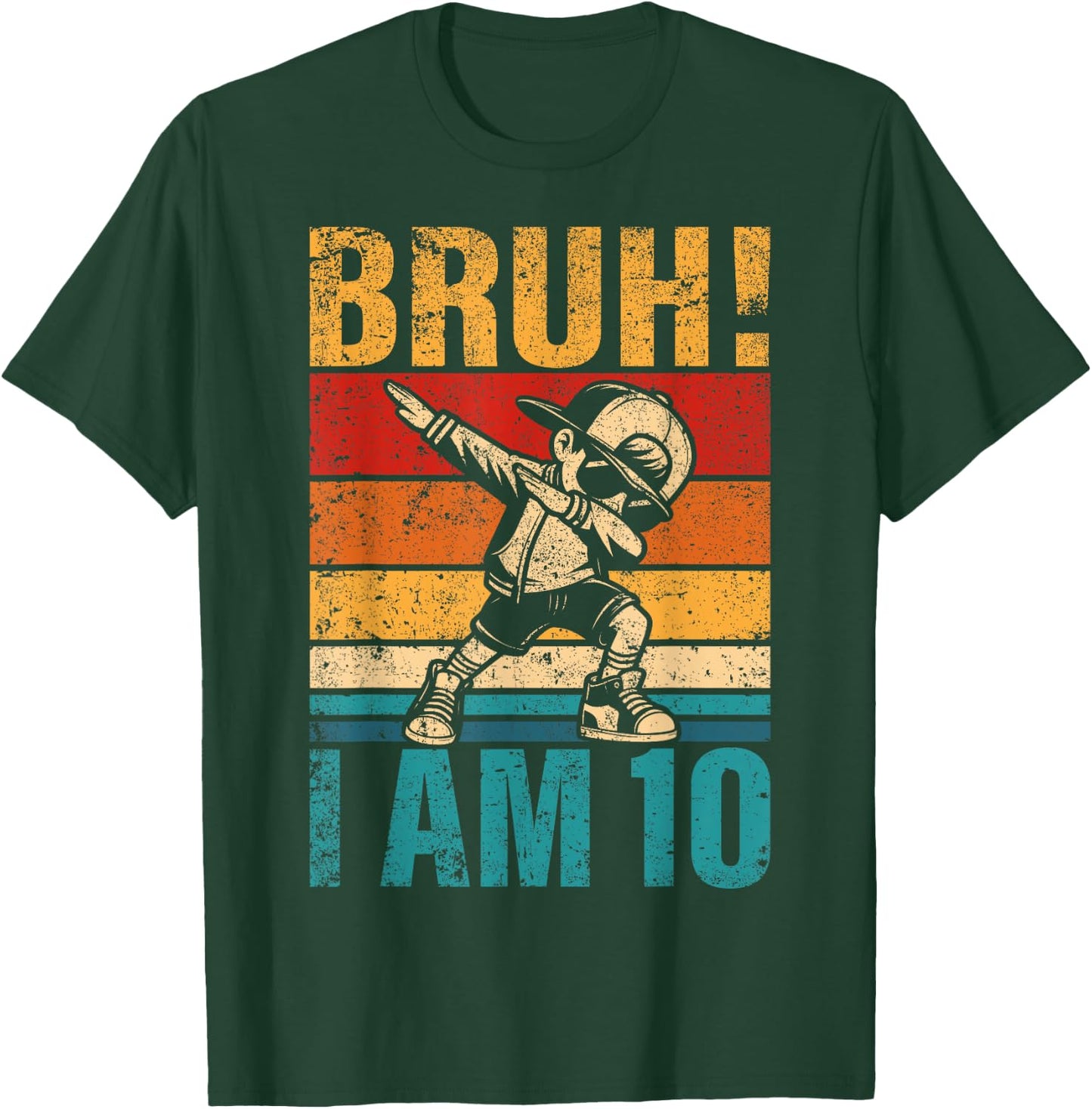 10 Year Old Birthday Dabbing Boy Bruh It's My 10th Birthday T-Shirt - T-Shirt | Forest