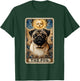 The Pug Tarot Card Dog Pug Dogs -Adult , Black, Small, Short Sleeve, Cartoon Dog Theme, Casual, Playful T-Shirt - T-Shirt | Forest