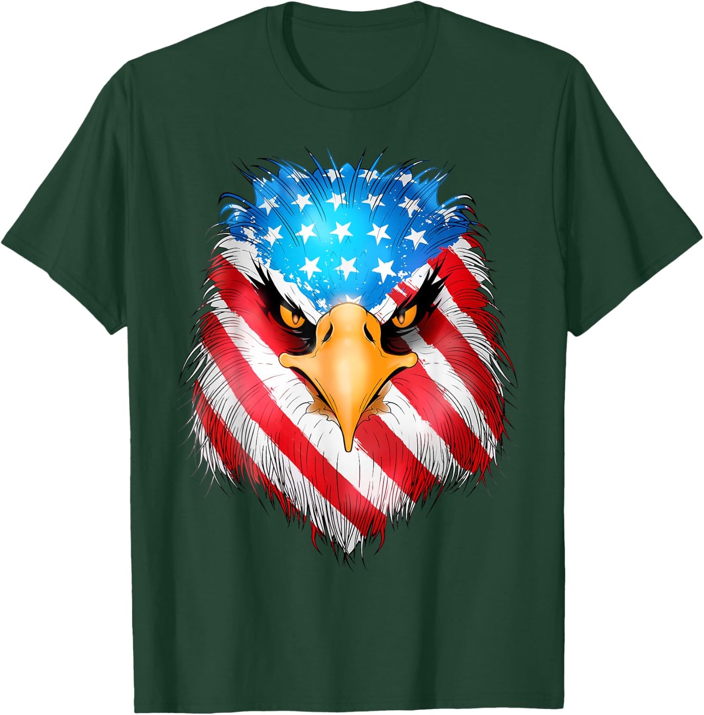 4th Of July Patriotic Eagle USA American Flag men boys T-Shirt - T-Shirt | Forest