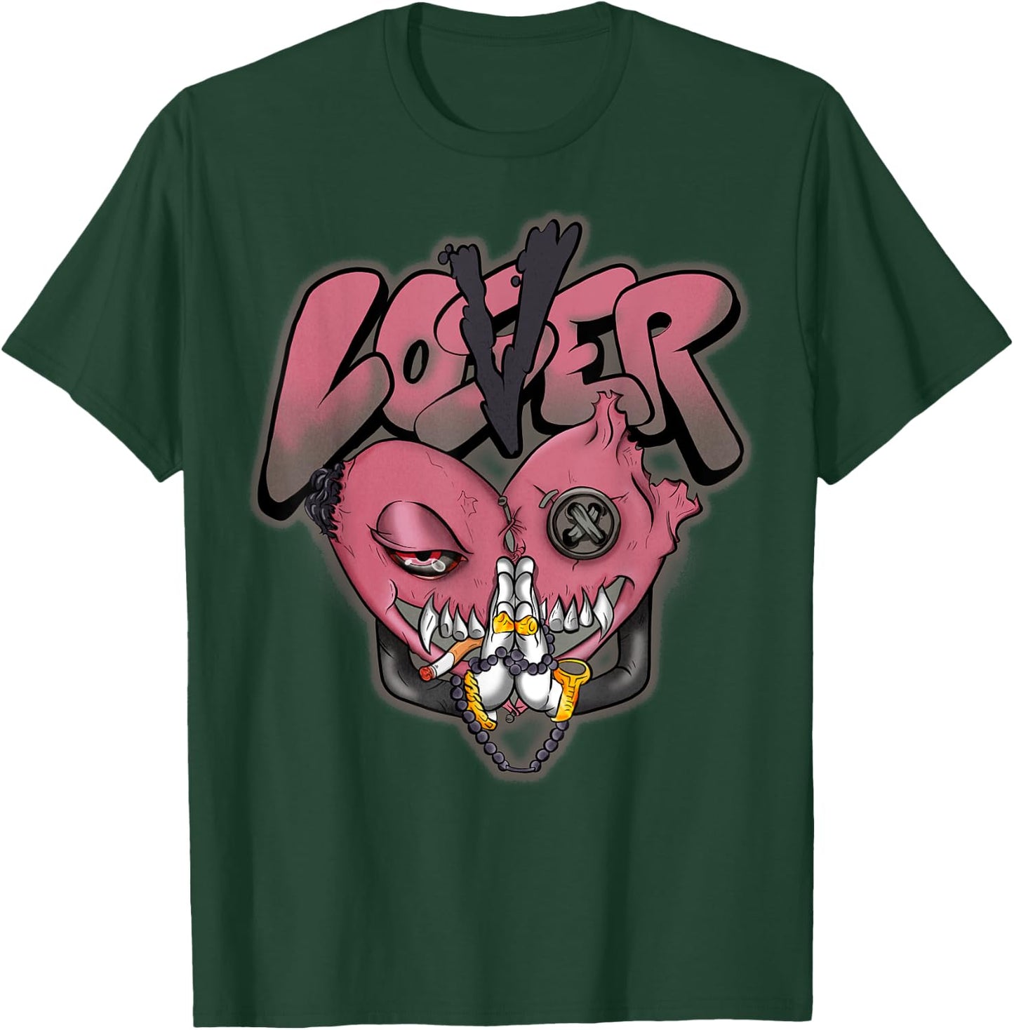 Graphic Loser Love Drip Pink Heart Matching Pink Apparel T-Shirt - T-Shirt | Forest