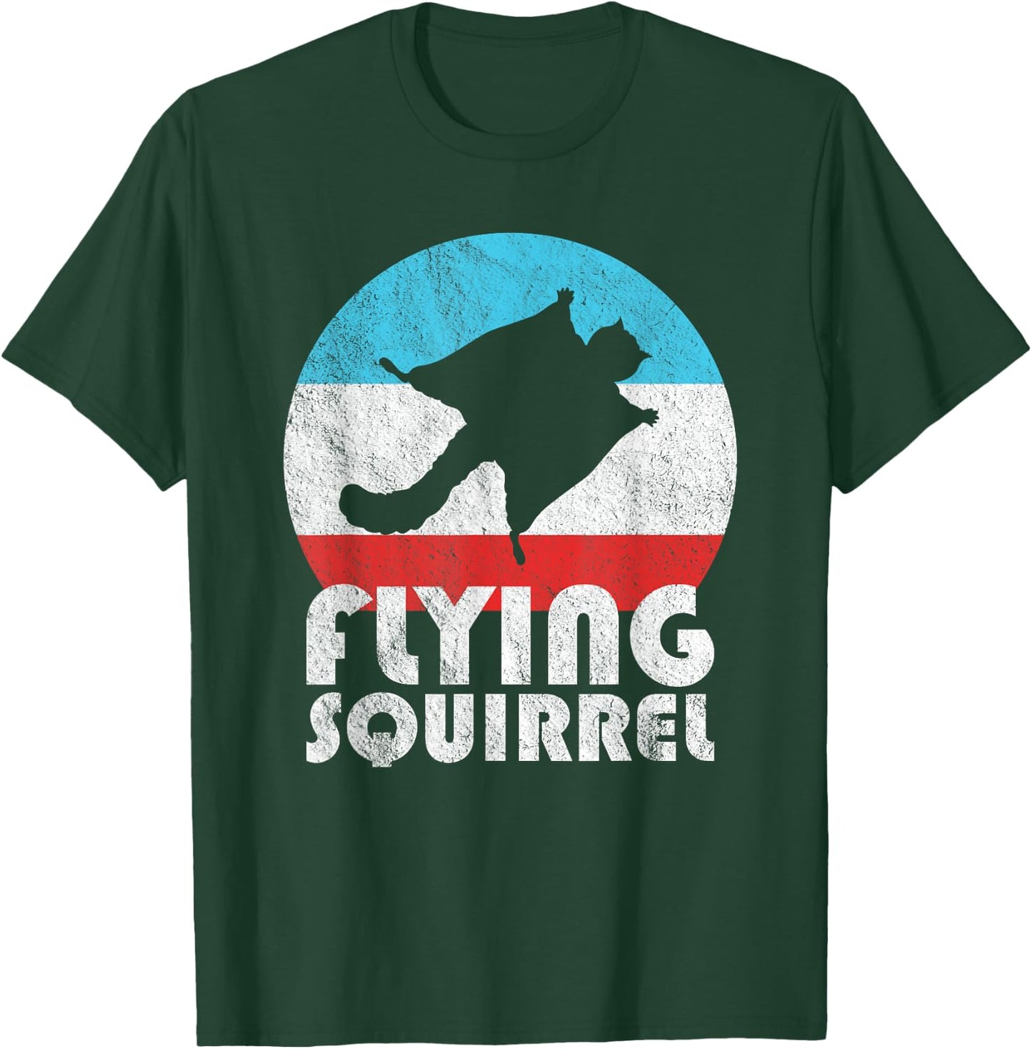 Flying Squirrel Vintage Retro Silhouette Gift T-Shirt - T-Shirt | Forest