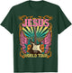 Jesus World Tour Retro 70s 80s Rock Concert Guitar Christian T-Shirt - T-Shirt | Forest