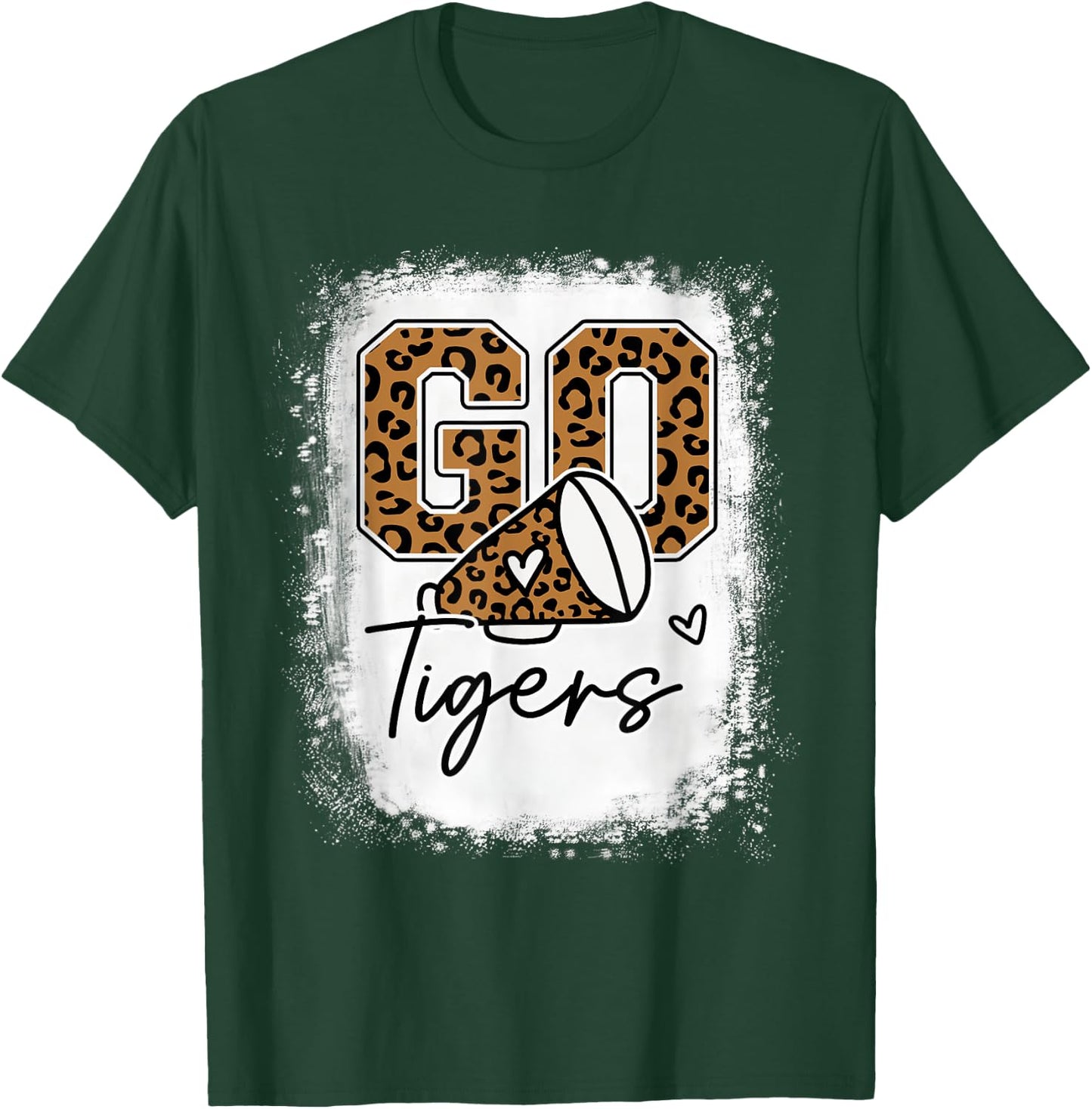 Go Cheer Tigers School Sports Fan Spirits Mascot Leopard T-Shirt - T-Shirt | Forest