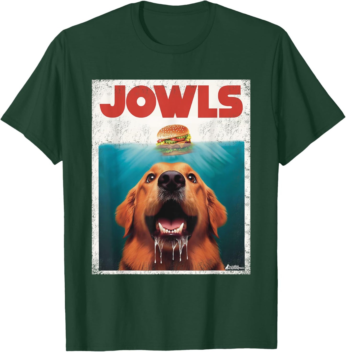 Funny Golden Retriever Rusty Goldie Jowls, Burger Dog Mom T-Shirt - T-Shirt | Forest