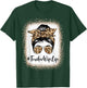 Trucker Wife Life Bleached Leopard Messy Bun Mother's day T-Shirt - T-Shirt | Forest
