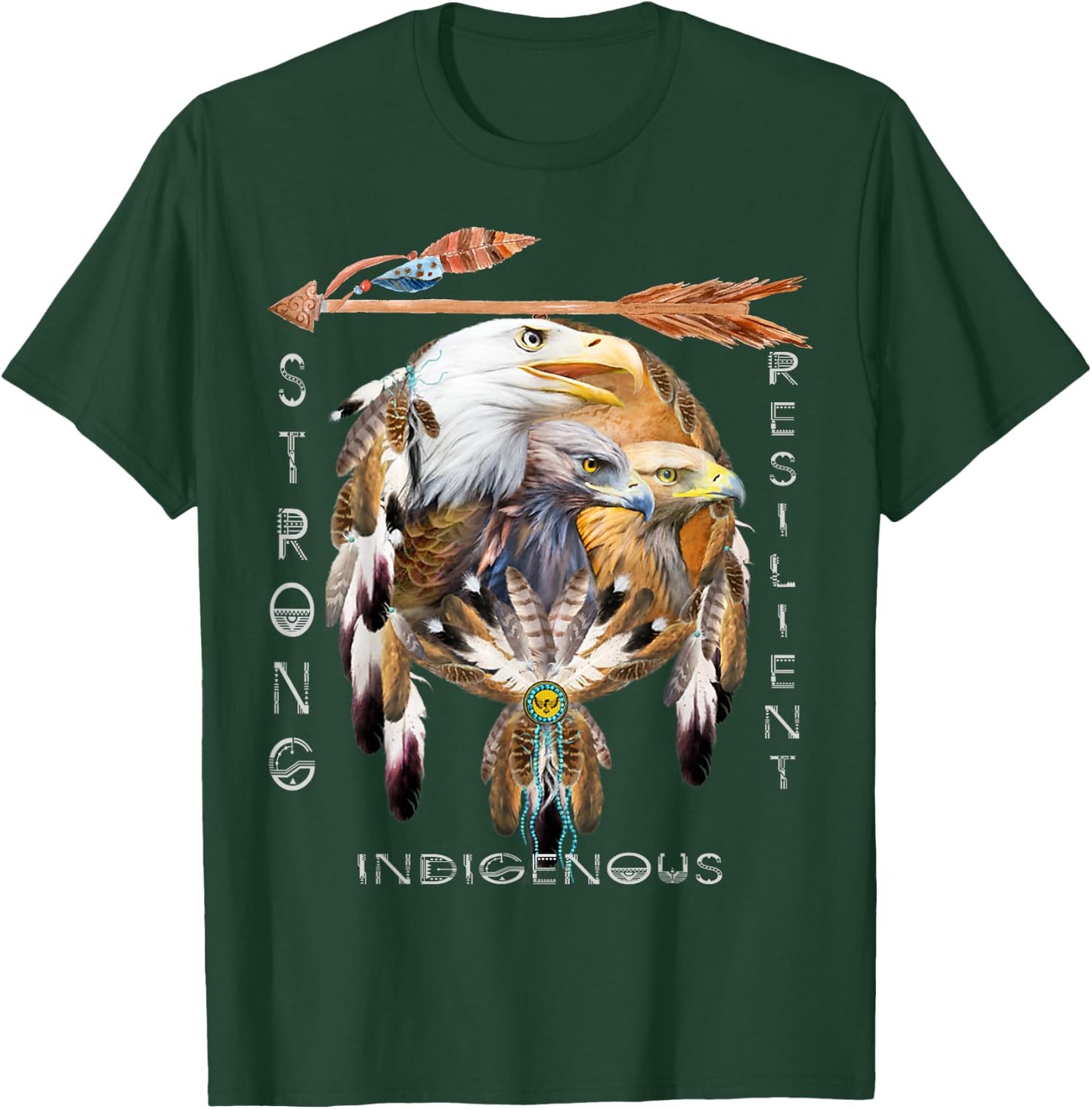 Native American Indian Tribal Art T-Shirt - T-Shirt | Forest