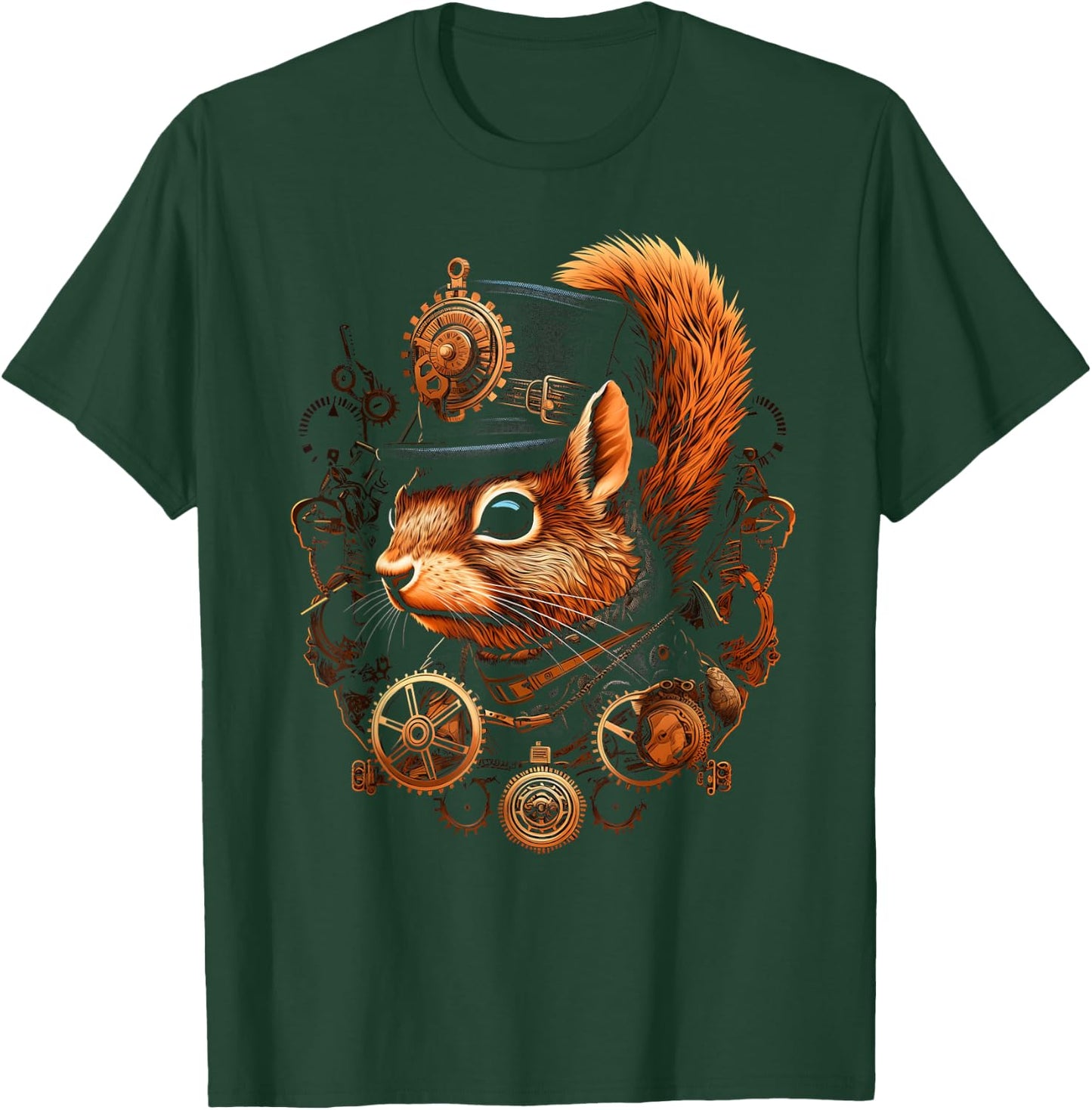 Squirrel Steam Punk Funny Animal Steampunk Squirrel Lover T-Shirt - T-Shirt | Forest