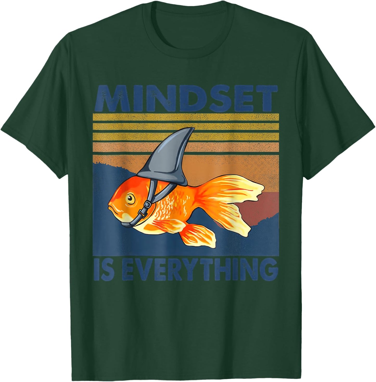 Everything Is Mindset Shark Fin Goldfish Vintage T-Shirt - T-Shirt | Forest