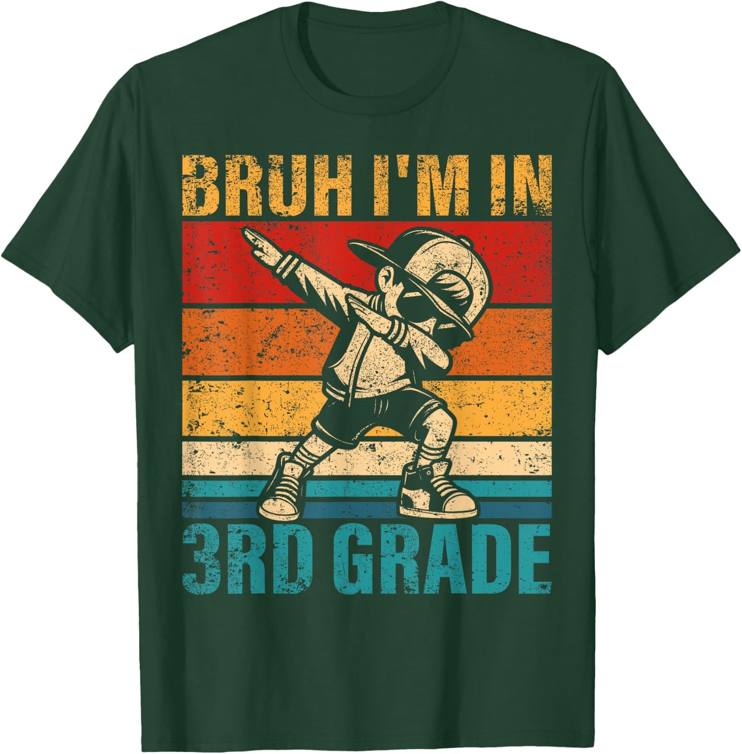 Third Grade Dabbing Boy Bruh i'm in 3rd Grade Student T-Shirt - T-Shirt | Forest