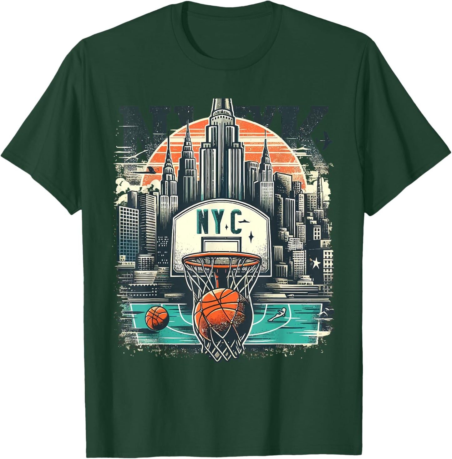 NYC Basketball T-Shirt - T-Shirt | Forest