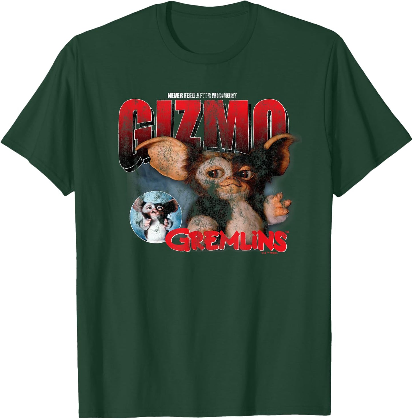 Gremlin's Gizmo Distressed Christmas T-Shirt - T-Shirt | Forest