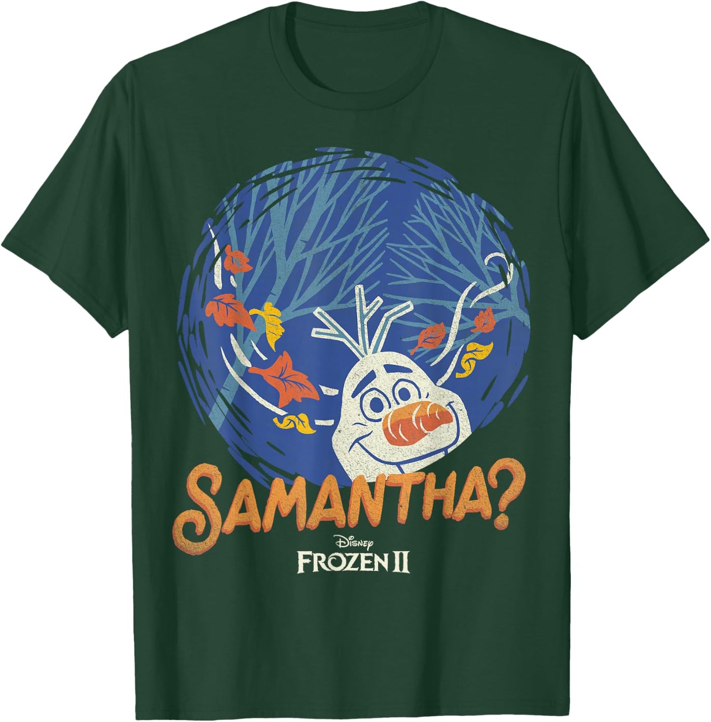 Disney Frozen 2 Olaf Samantha Circle Portrait T-Shirt - T-Shirt | Forest