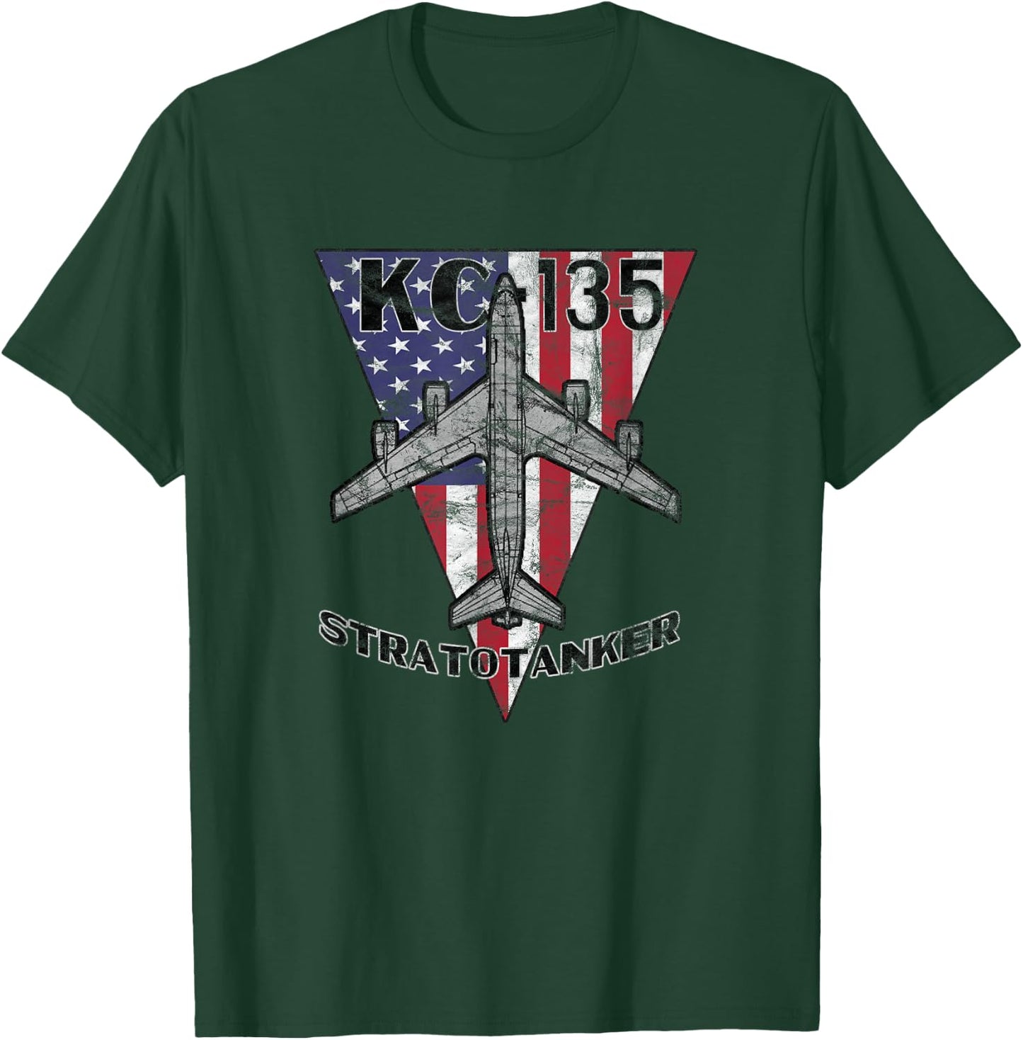 KC-135 Stratotanker Military Tanker Airplane Vintage T-Shirt - T-Shirt | Forest