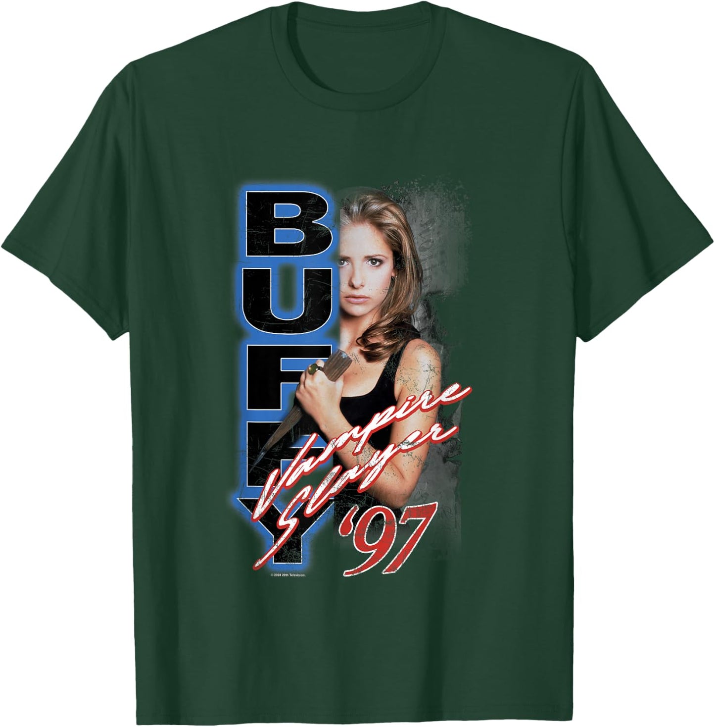 Buffy The Vampire Slayer Vintage '97 Split Buffy Portrait T-Shirt - T-Shirt | Forest