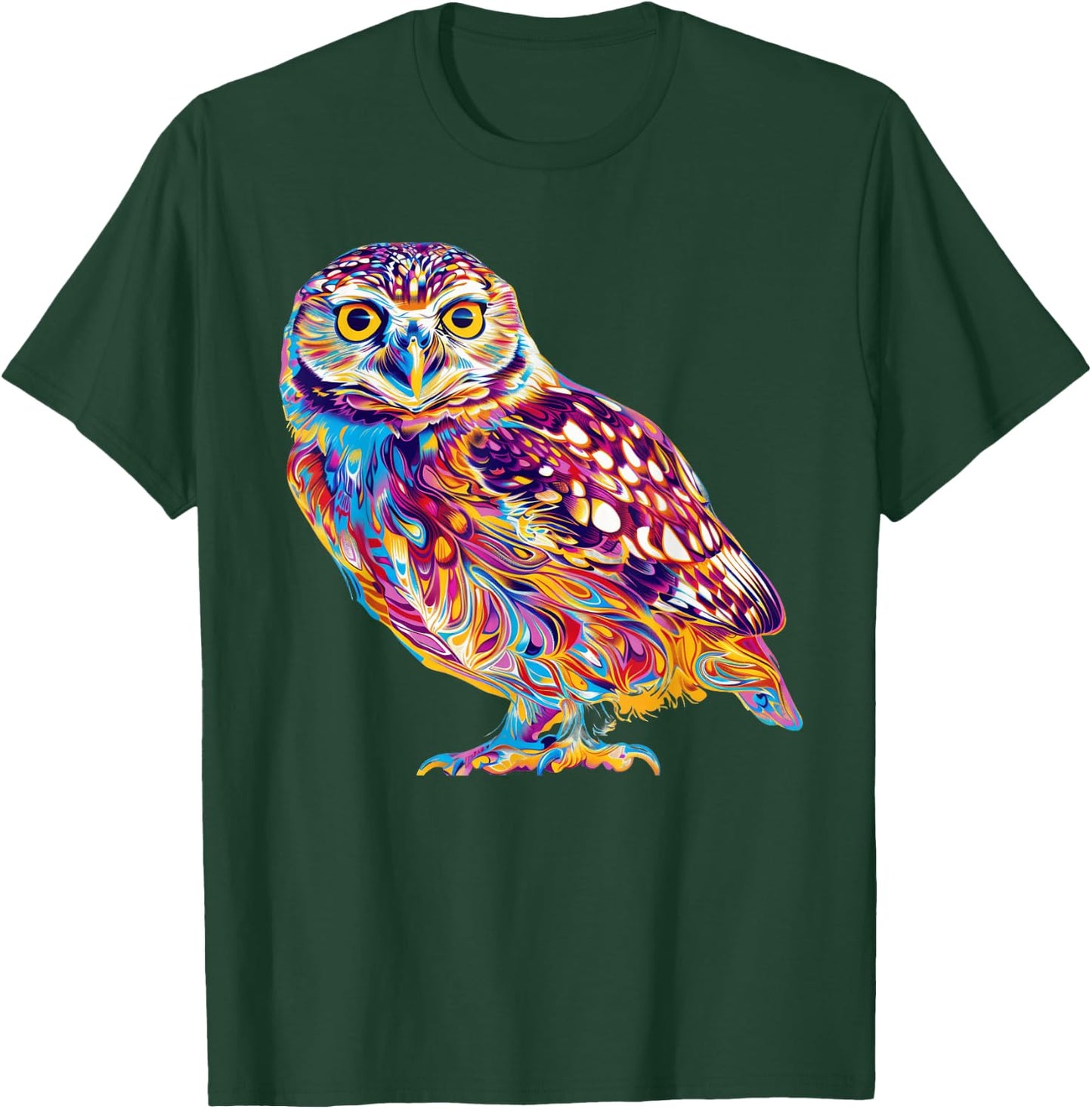 Burrowing Owl Psychedelic T-Shirt - T-Shirt | Forest