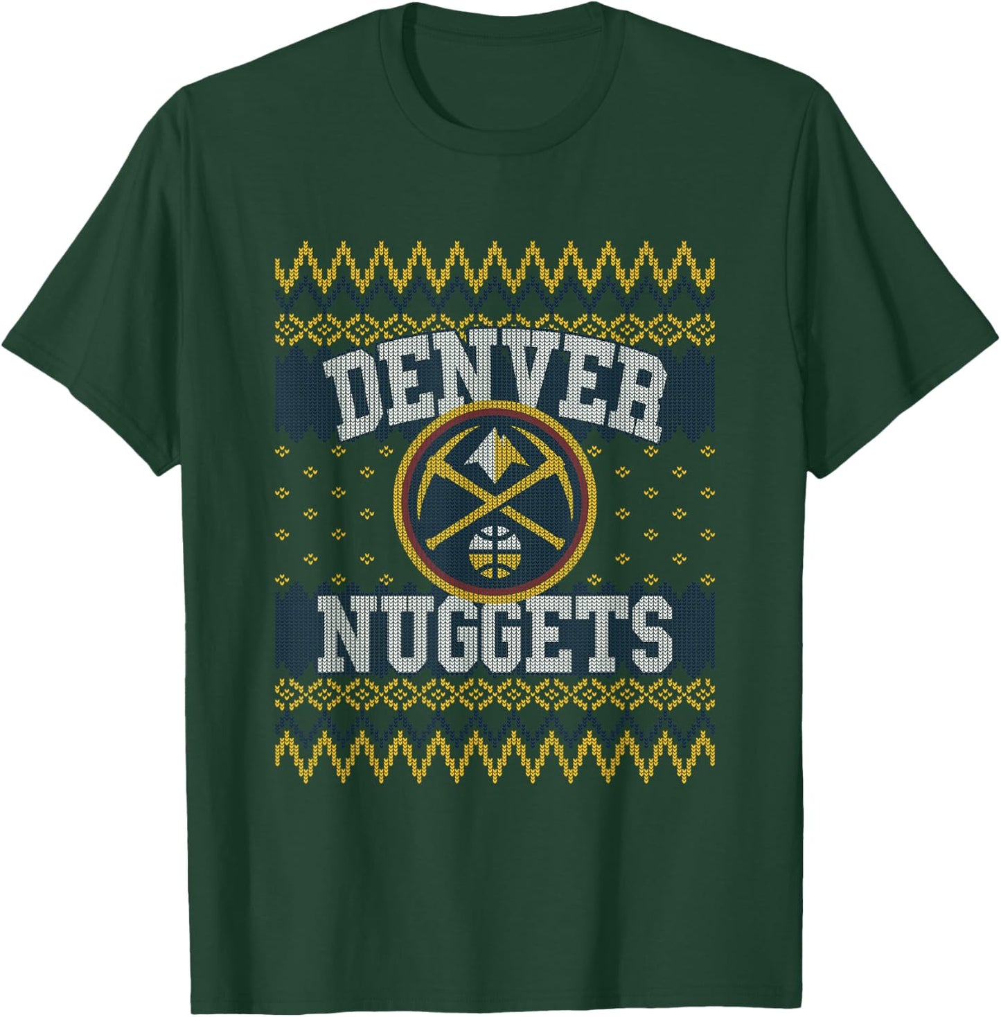 NBA Denver Nuggets Ugly Christmas Sweater Style T-Shirt - T-Shirt | Forest