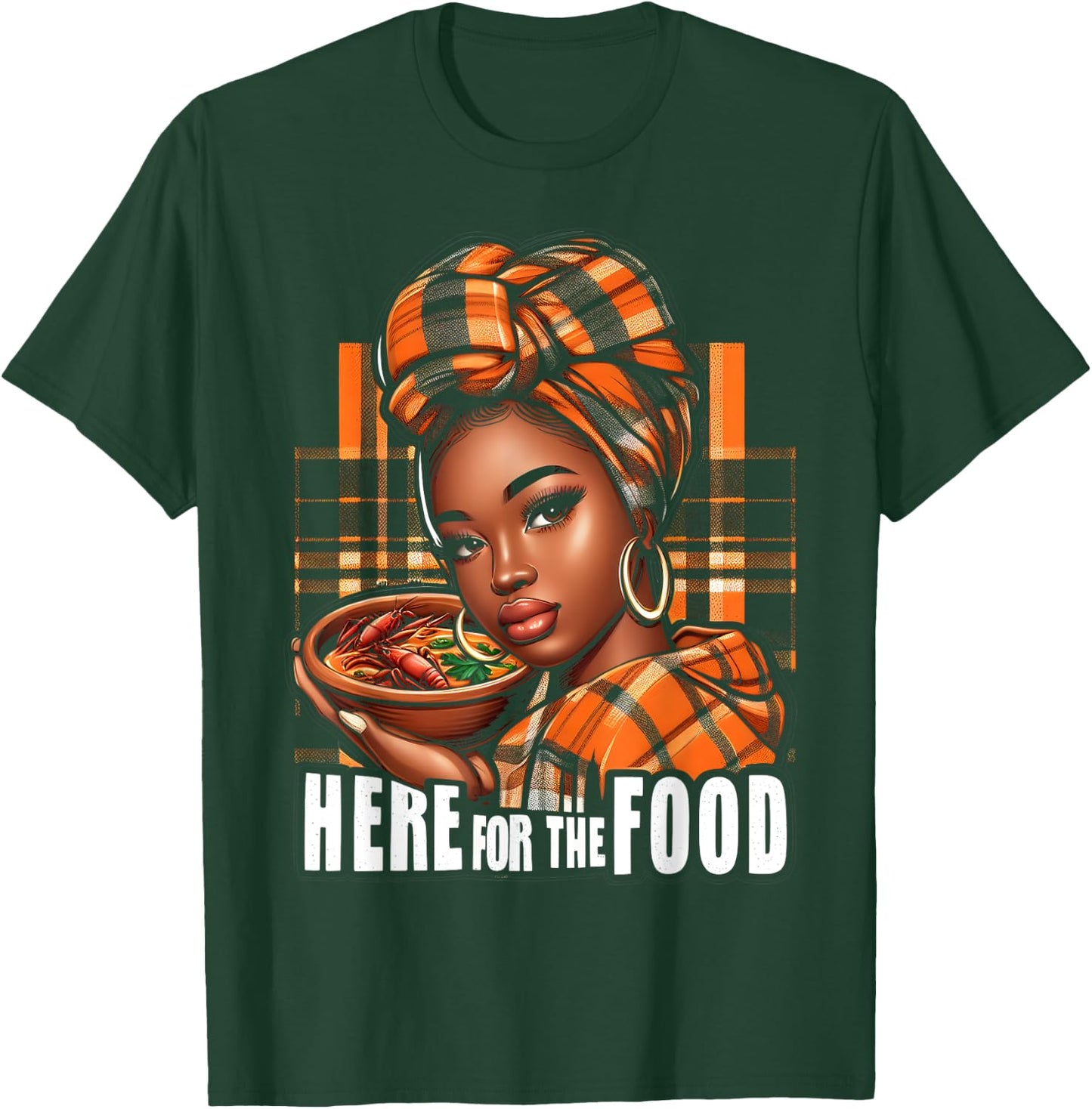 Creole Day, Here For The Food, Jounen Kweyol, Madras Women's T-Shirt - T-Shirt | Forest