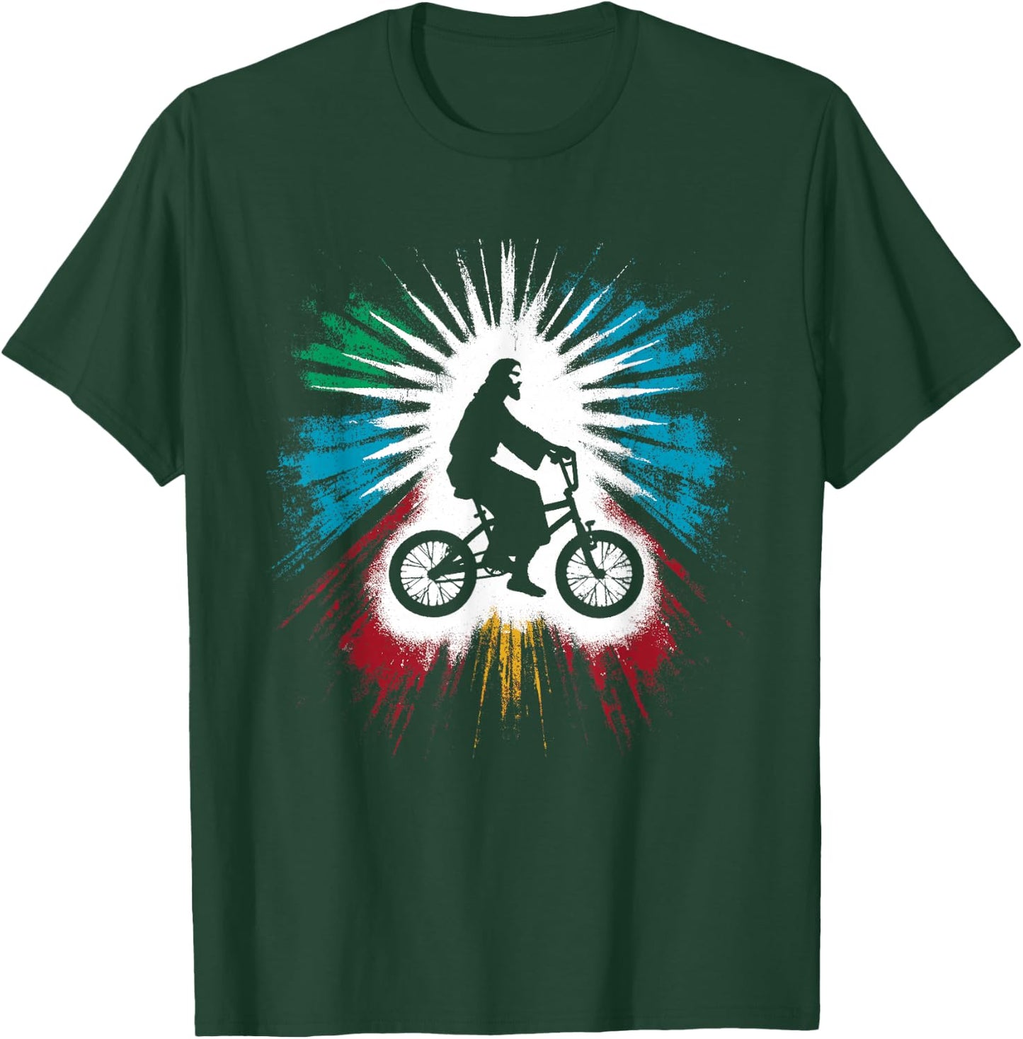 Jesus BMX Bike - Funny Christian Religious Cycling Lover T-Shirt - T-Shirt | Forest