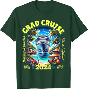Making Memories For A Lifetime Matching Grad Cruise 2024 T-Shirt - T-Shirt | Forest
