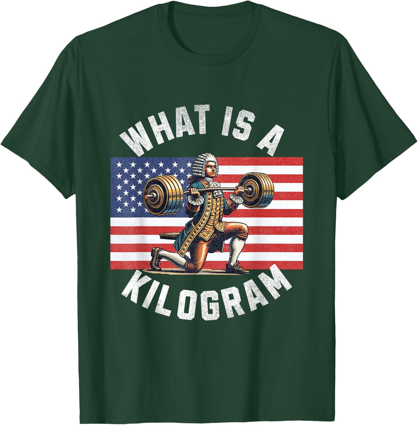 What Is A Kilogram Funny 4th of July USA American Flag Men T-Shirt - T-Shirt | Forest