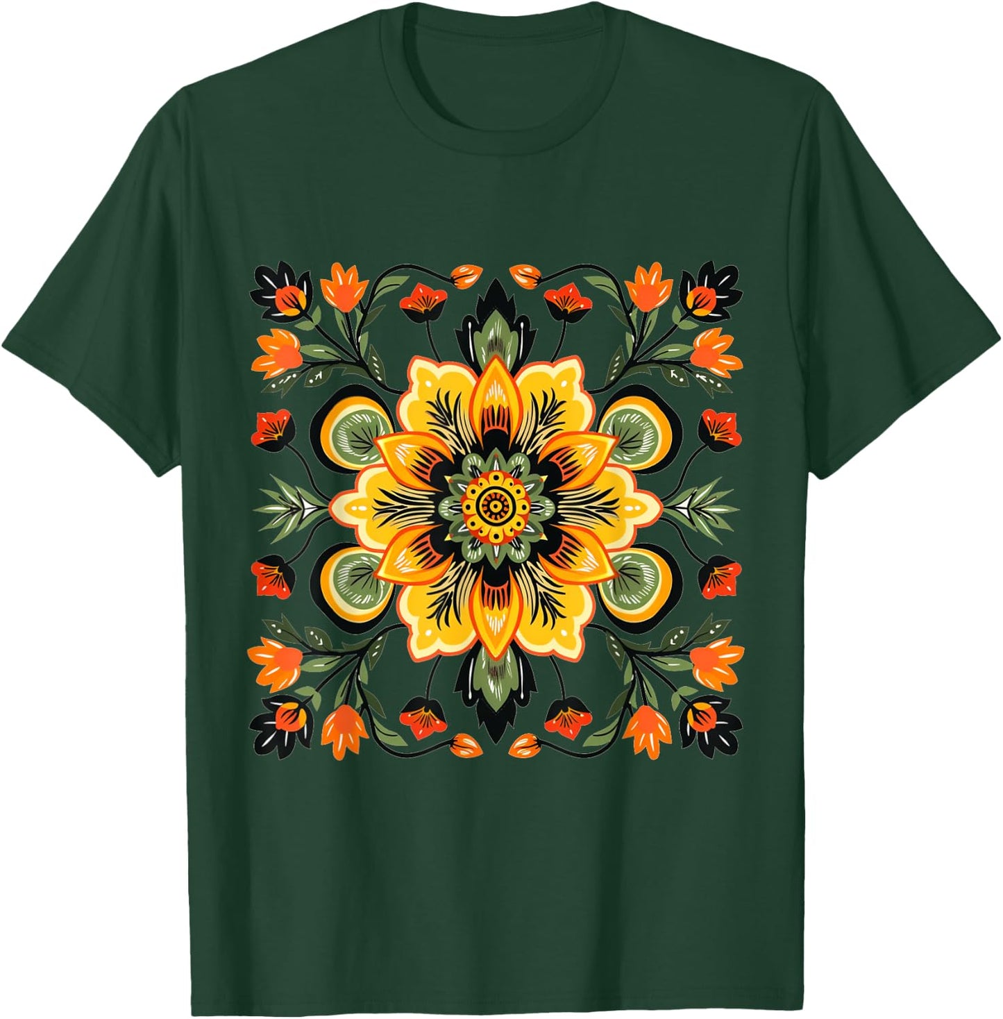 Cool Mexican Flower Costume for Boys and Girls T-Shirt - T-Shirt | Forest