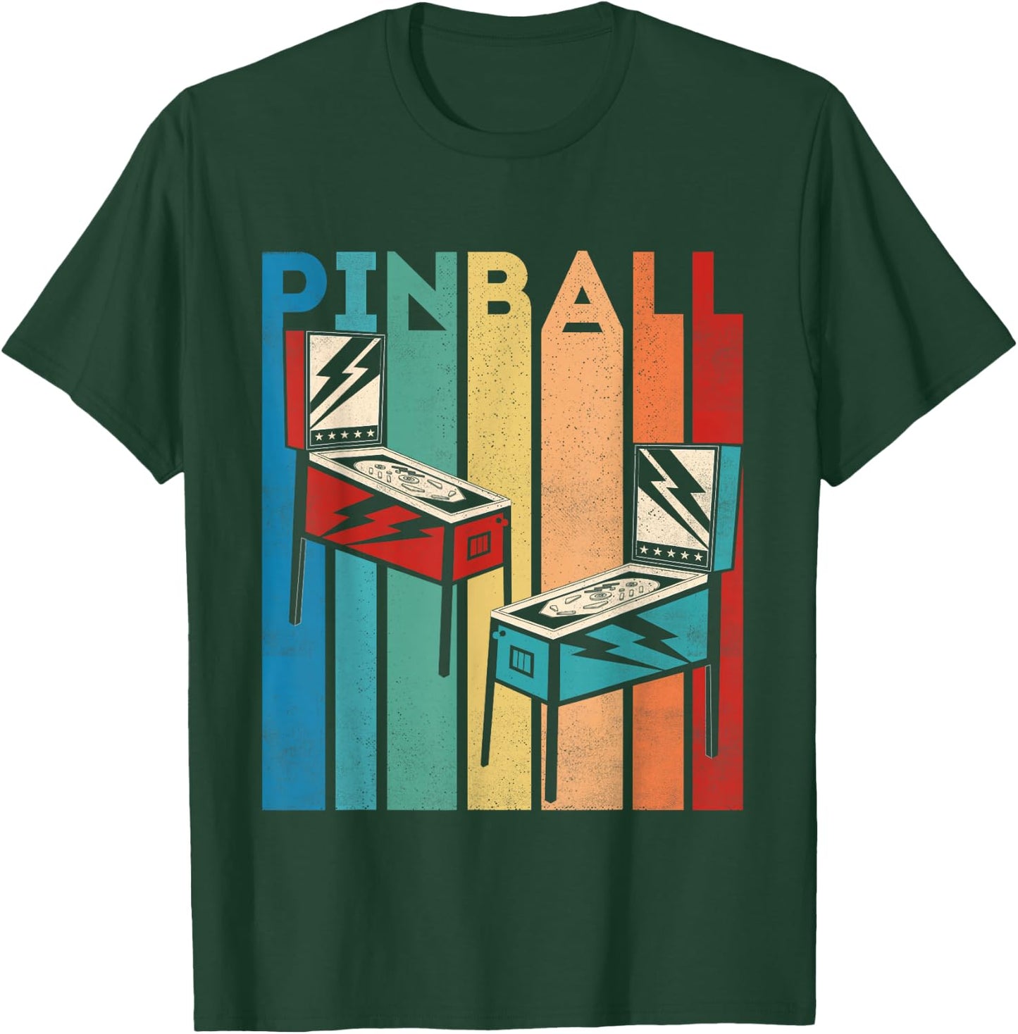 Pinball Retro Vintage Multiball Pinball Machine Arcade Game T-Shirt - T-Shirt | Forest