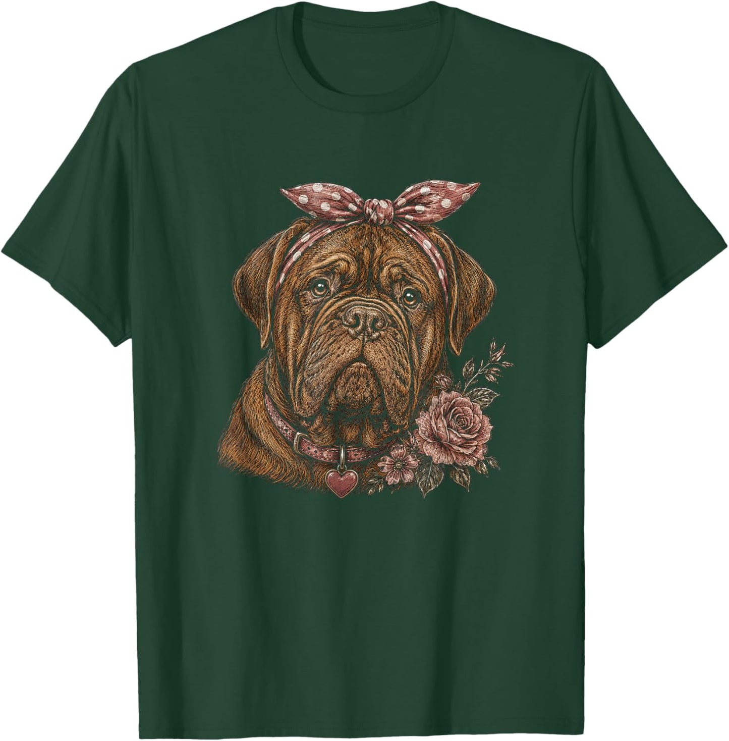Dogue de Bordeaux Artwork Design for Girls T-Shirt - T-Shirt | Forest