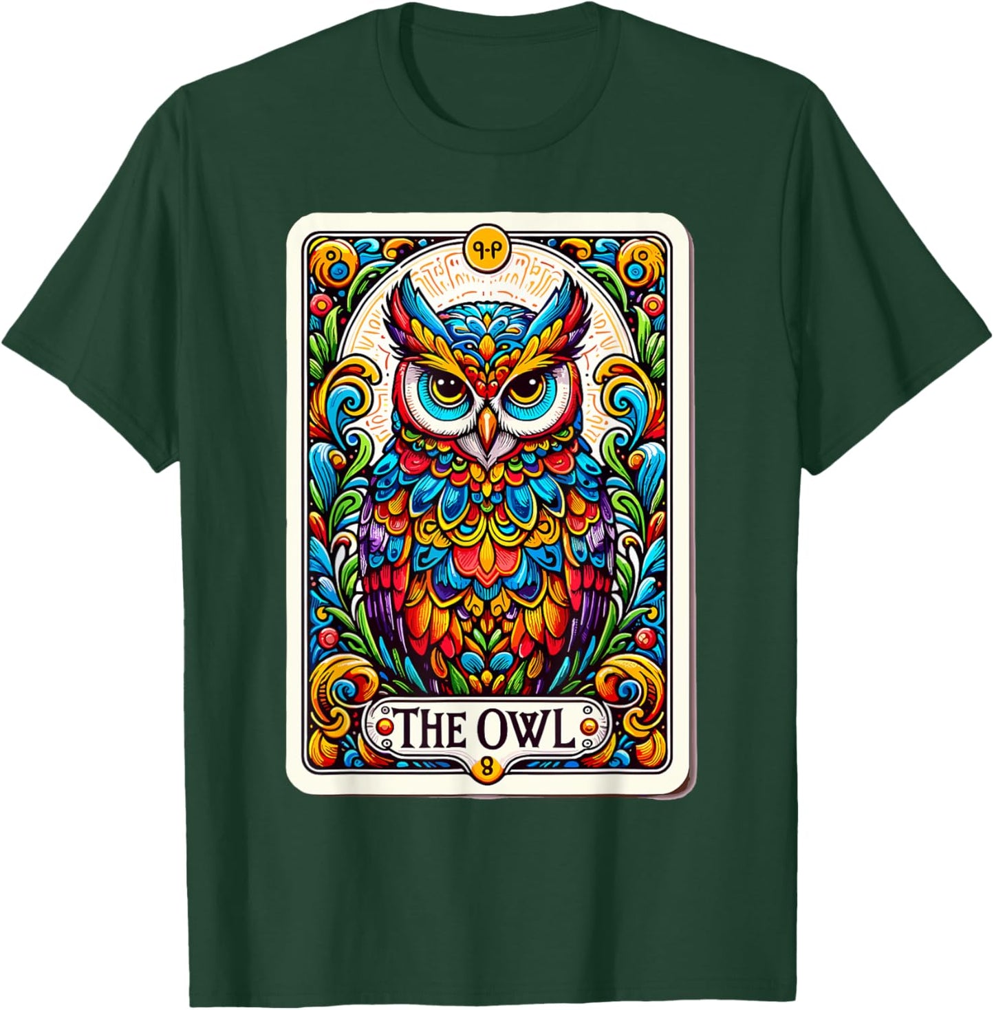 Psychic Tarot Card Owl Lover Shirt Mystic Owl T-Shirt - T-Shirt | Forest