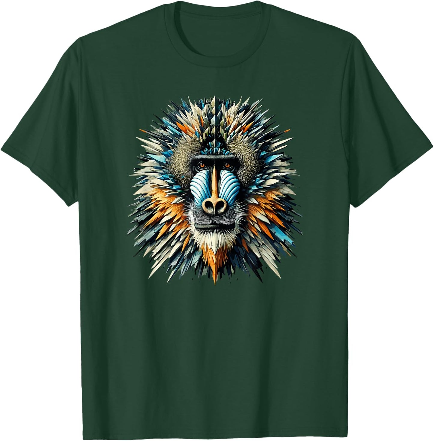 Polygon Art Mandrill Mandrills T-Shirt - T-Shirt | Forest