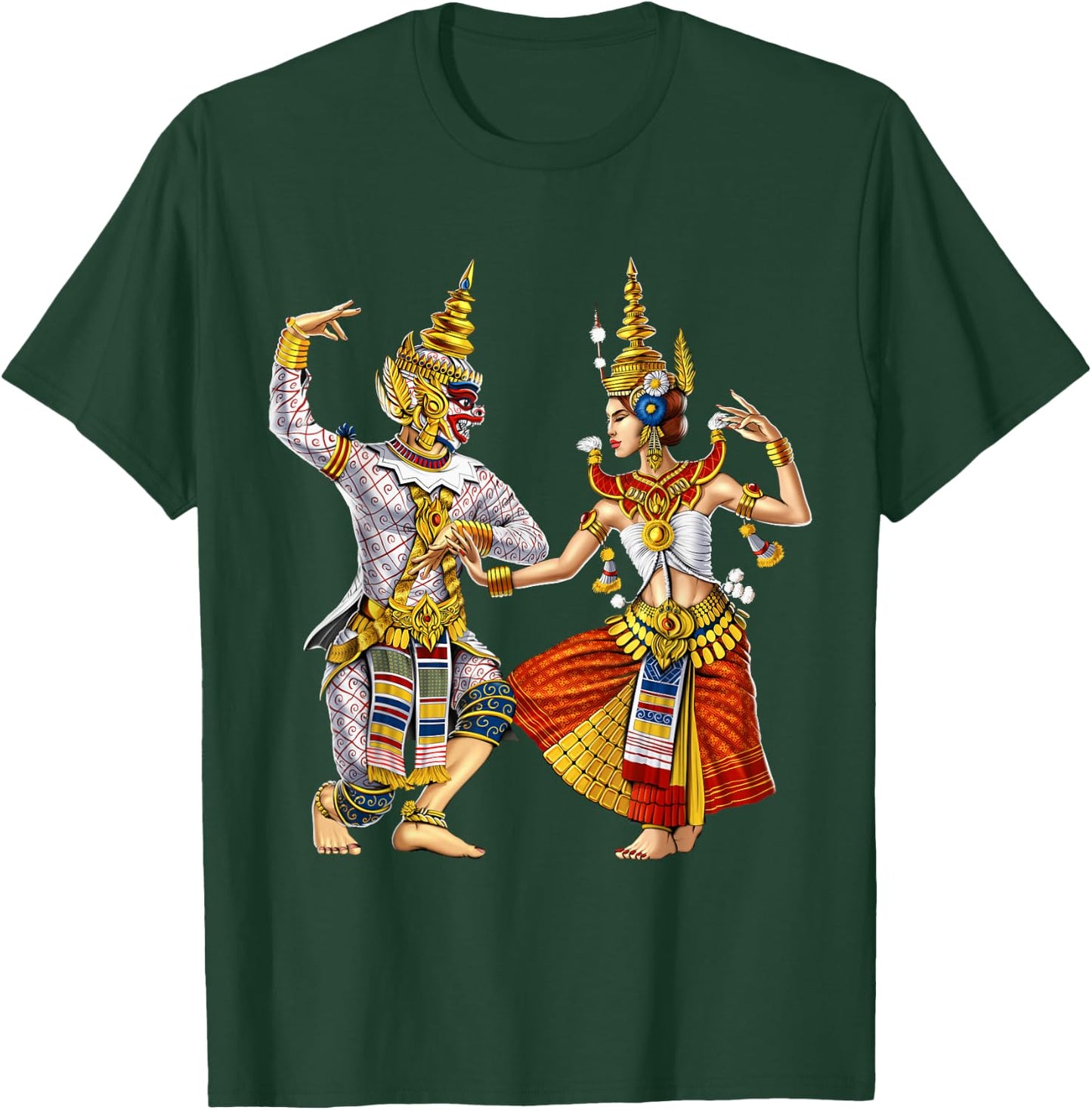 Cambodian Khmer Traditional Dance Apsara Cambodia Dancers T-Shirt - T-Shirt | Forest