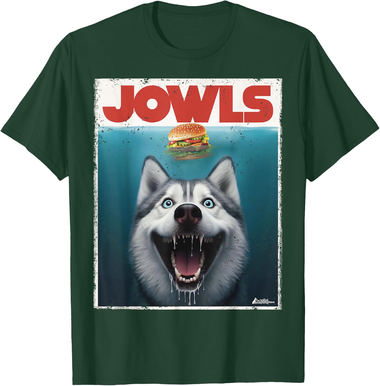 Funny Siberian Husky Jowls, Sled Dog Mom Top Alaskan Dog Dad T-Shirt - T-Shirt | Forest