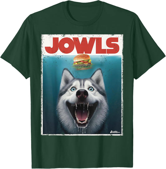 Funny Siberian Husky Jowls, Sled Dog Mom Top Alaskan Dog Dad T-Shirt - T-Shirt | Forest