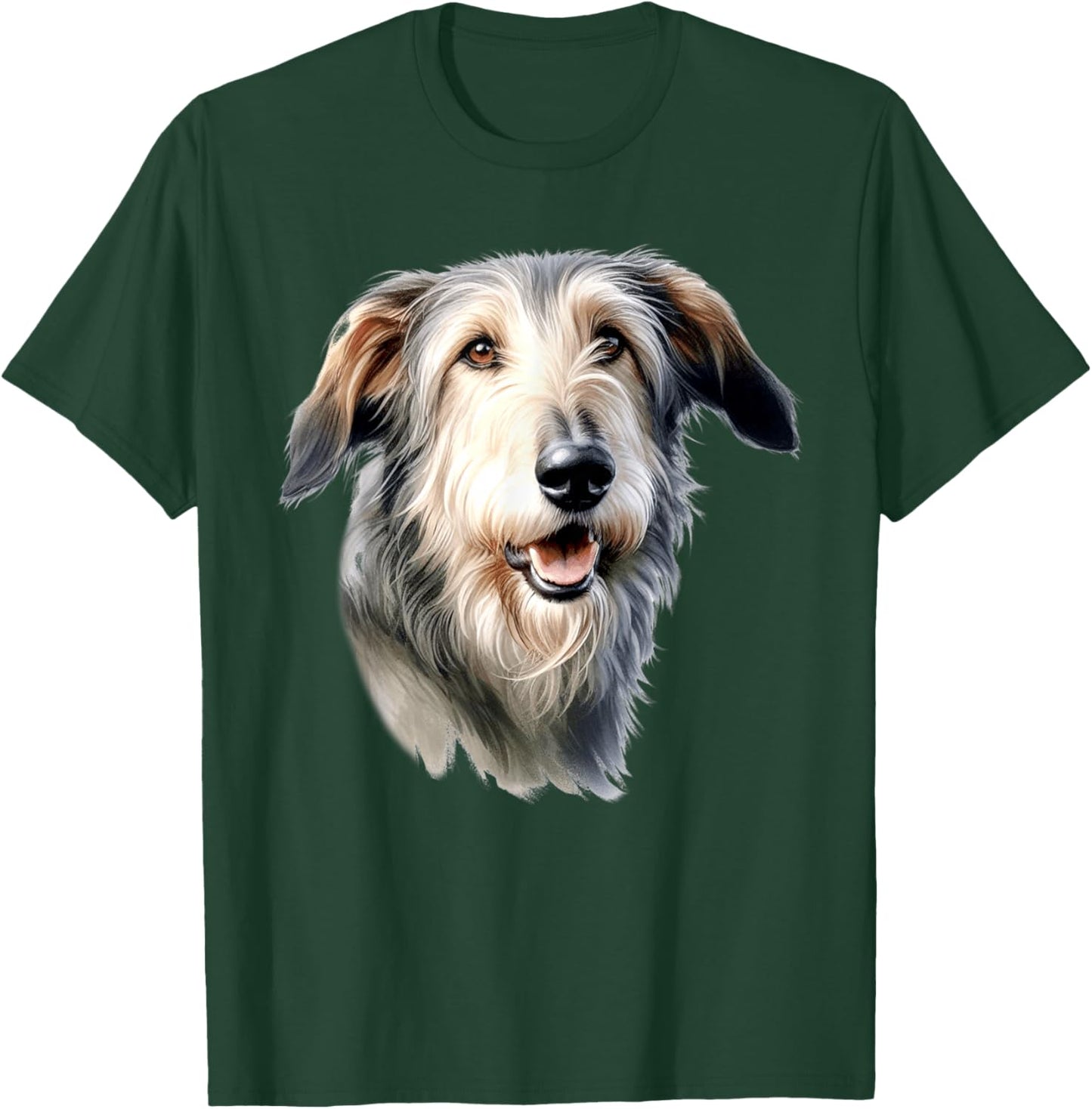 Irish Wolfhound Dog Portrait T-Shirt - T-Shirt | Forest