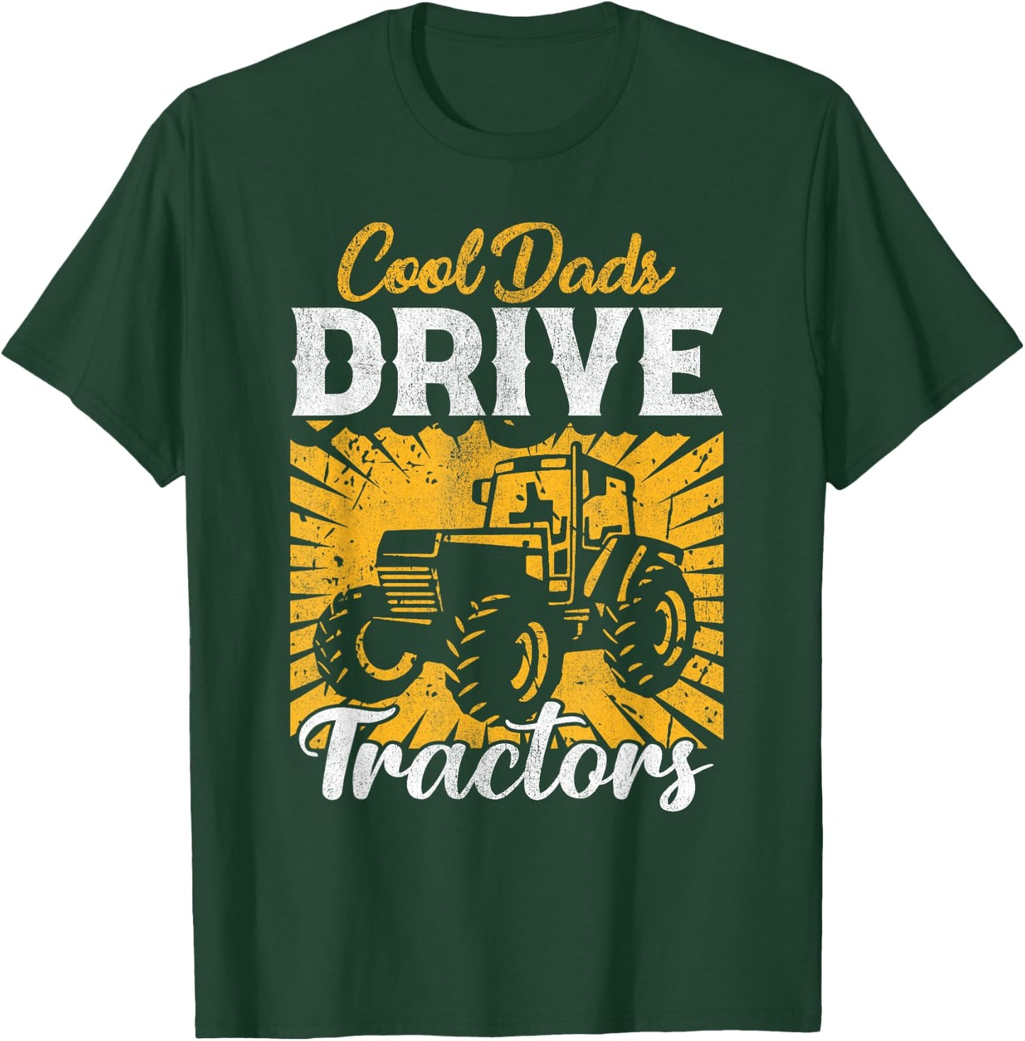 Cool Dads Drive Tractors Farmer Dad Funny Dad Farming , Small, Black T-Shirt - T-Shirt | Forest