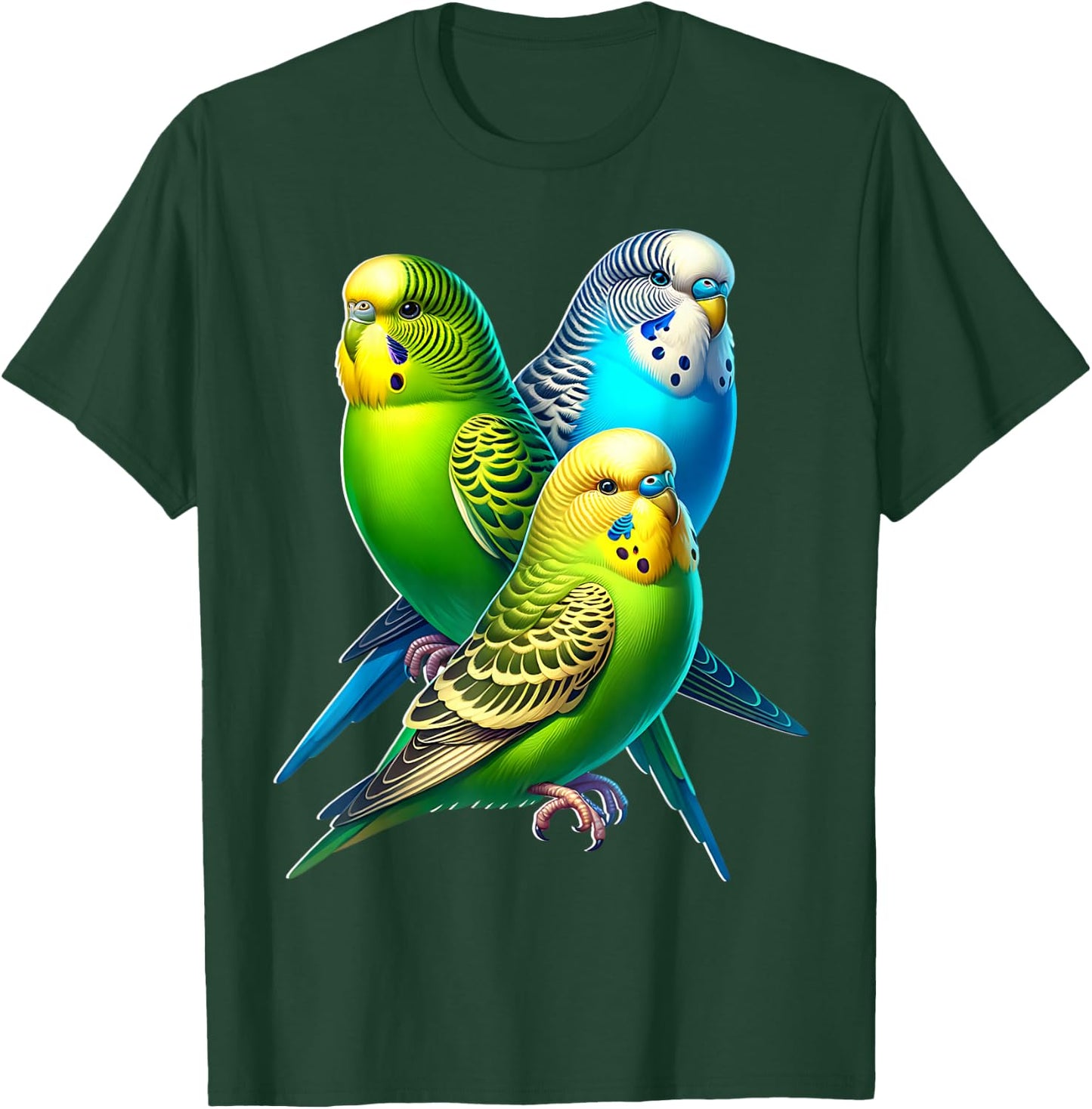 Funny Budgie Budgerigar Design T-Shirt - T-Shirt | Forest