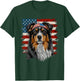 Australian Shepherd Patriotic 4th Of July USA American Flag T-Shirt - T-Shirt | Forest