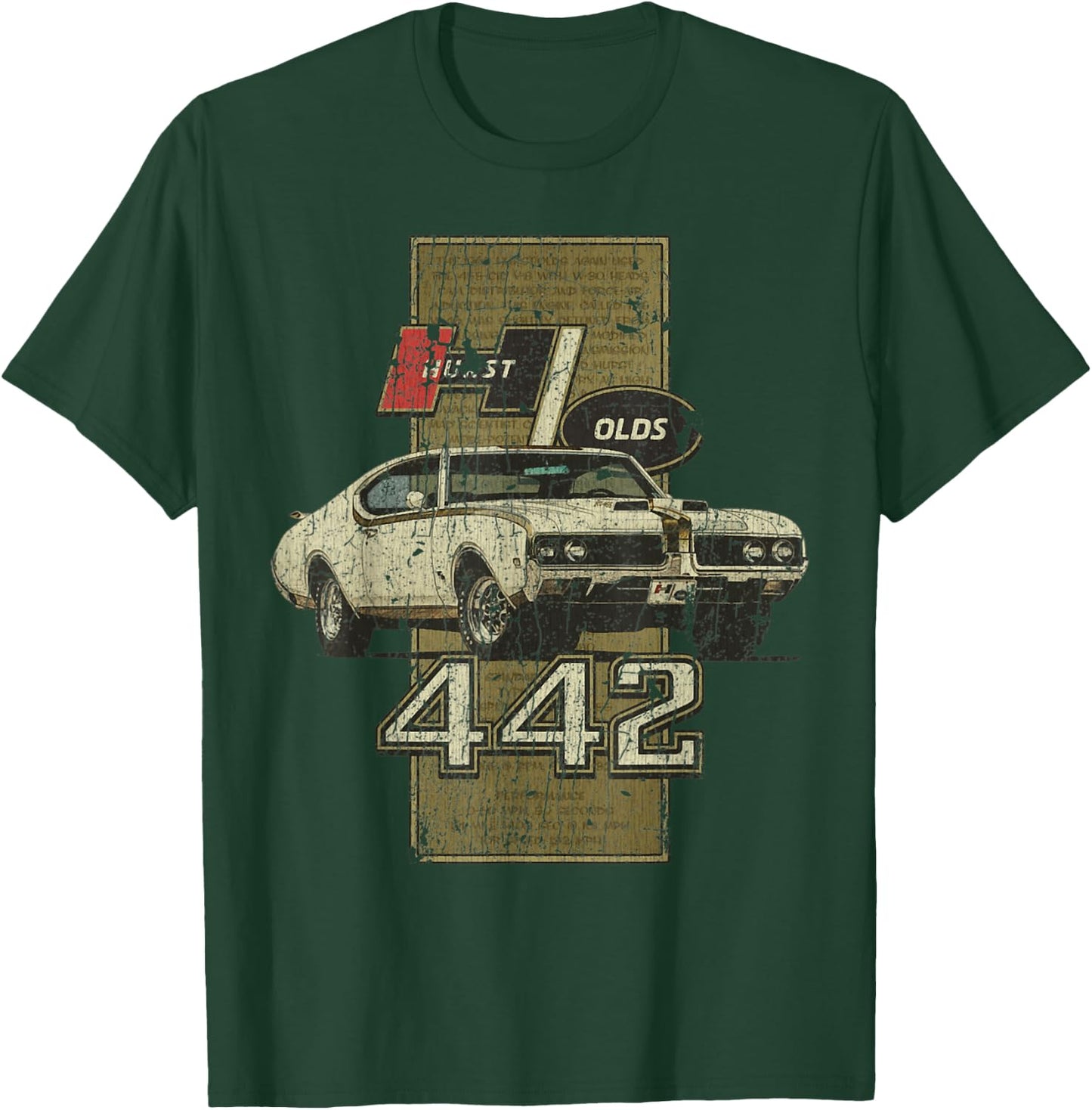 1969 69 Olds 442 Muscle Car T-Shirt - T-Shirt | Forest