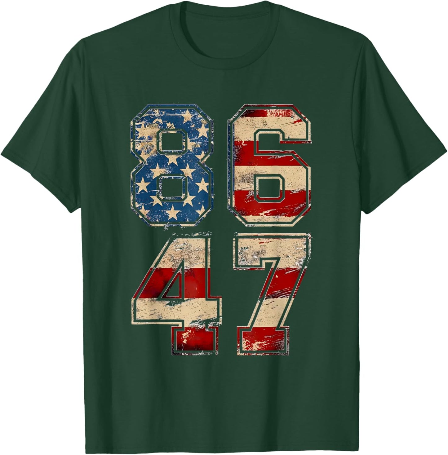 Retro Vintage 8647 Flag America T-Shirt - T-Shirt | Forest